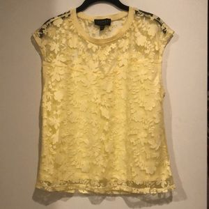 Yellow floral blouse